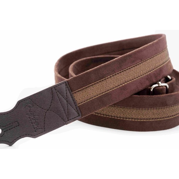 RightOn! Plain Brown Guitar Strap